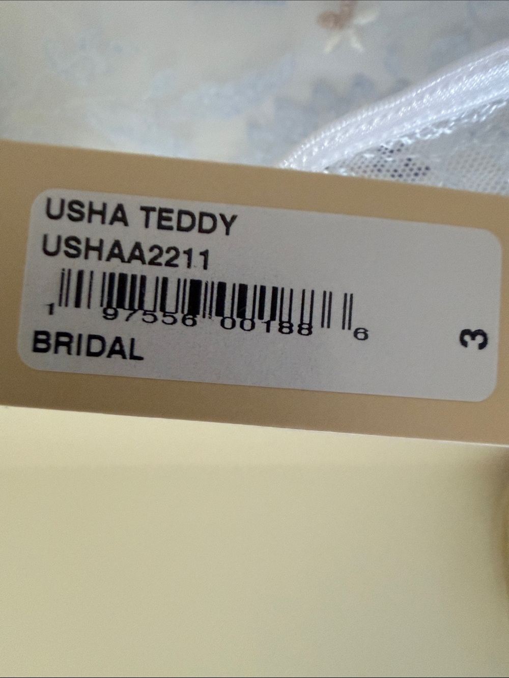Cosabella White Sheer Lace Embroidered Teddy bridal edition - Picture 5 of 5